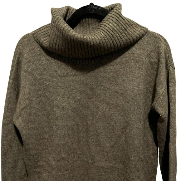 Rachel Zoe 100% Cashmere Ribbed Cowl Neck Pullover Sweater Hi-Low Oversized Smal - Picture 2 of 4